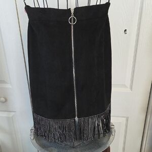 Black Fringe Skirt